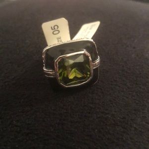 Lia Sophia Covet black and green ring
